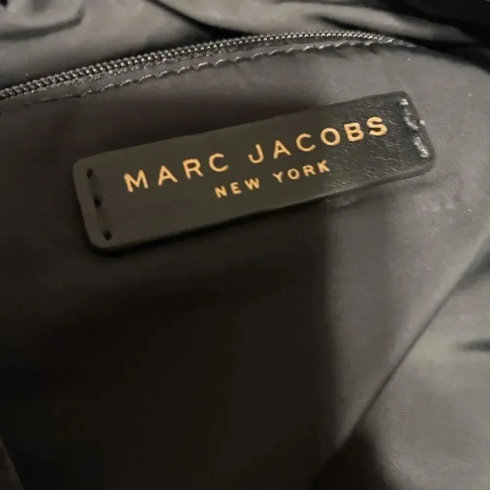 marc jacobs Authentic Solid Black nylon quilted backpack